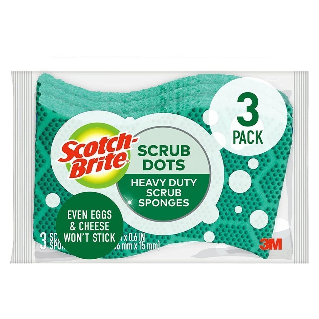 Esponjas Para Fregar Scrub Dots, Scotch-Brite / 3 Pack.
