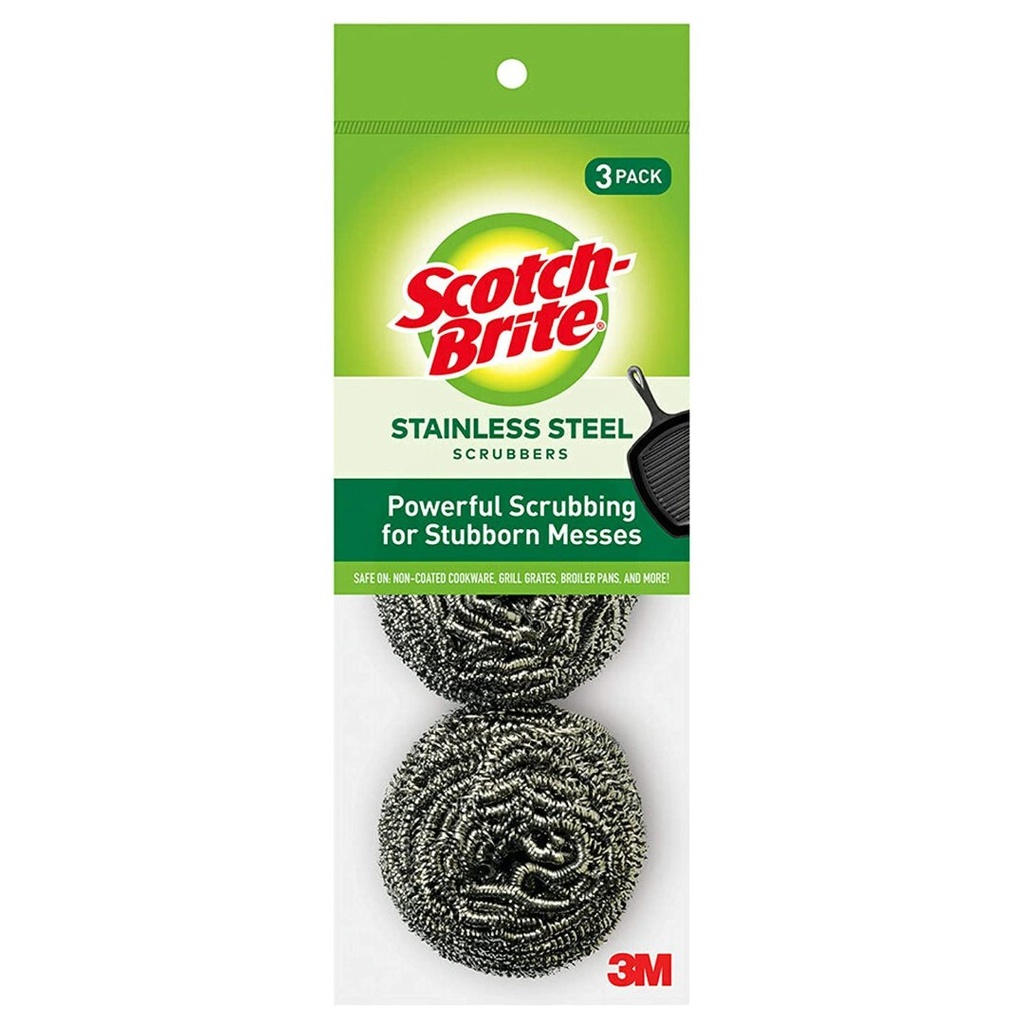 Esponjas De Acero Inoxidable Scotch-Brite, 3 Pack