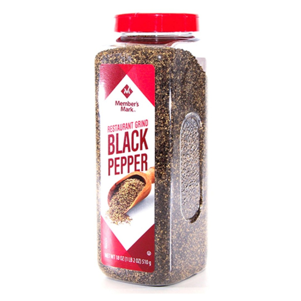 Condimento Pimienta Negra Molida Member´s Mark, 510g