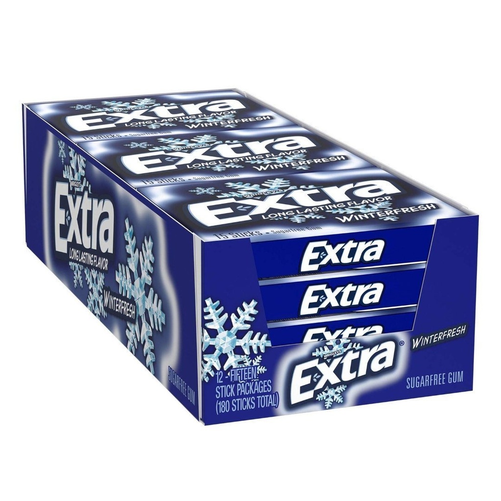 Chiclets Extra Witerfresh Sin Azúcar, 12 Pack / 180 Total