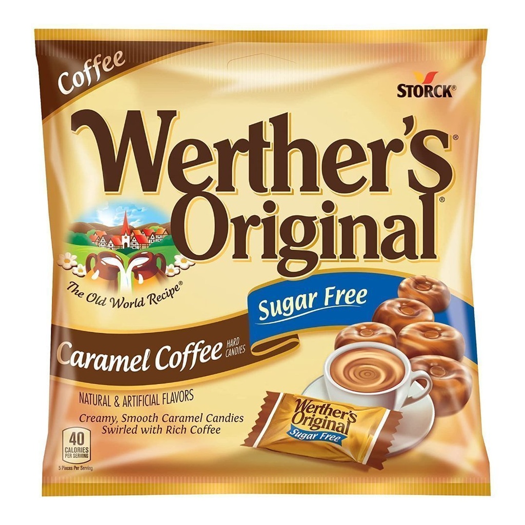 Caramelos Werther's Original Sabor a Café Sin Azúcar, 77.9g
