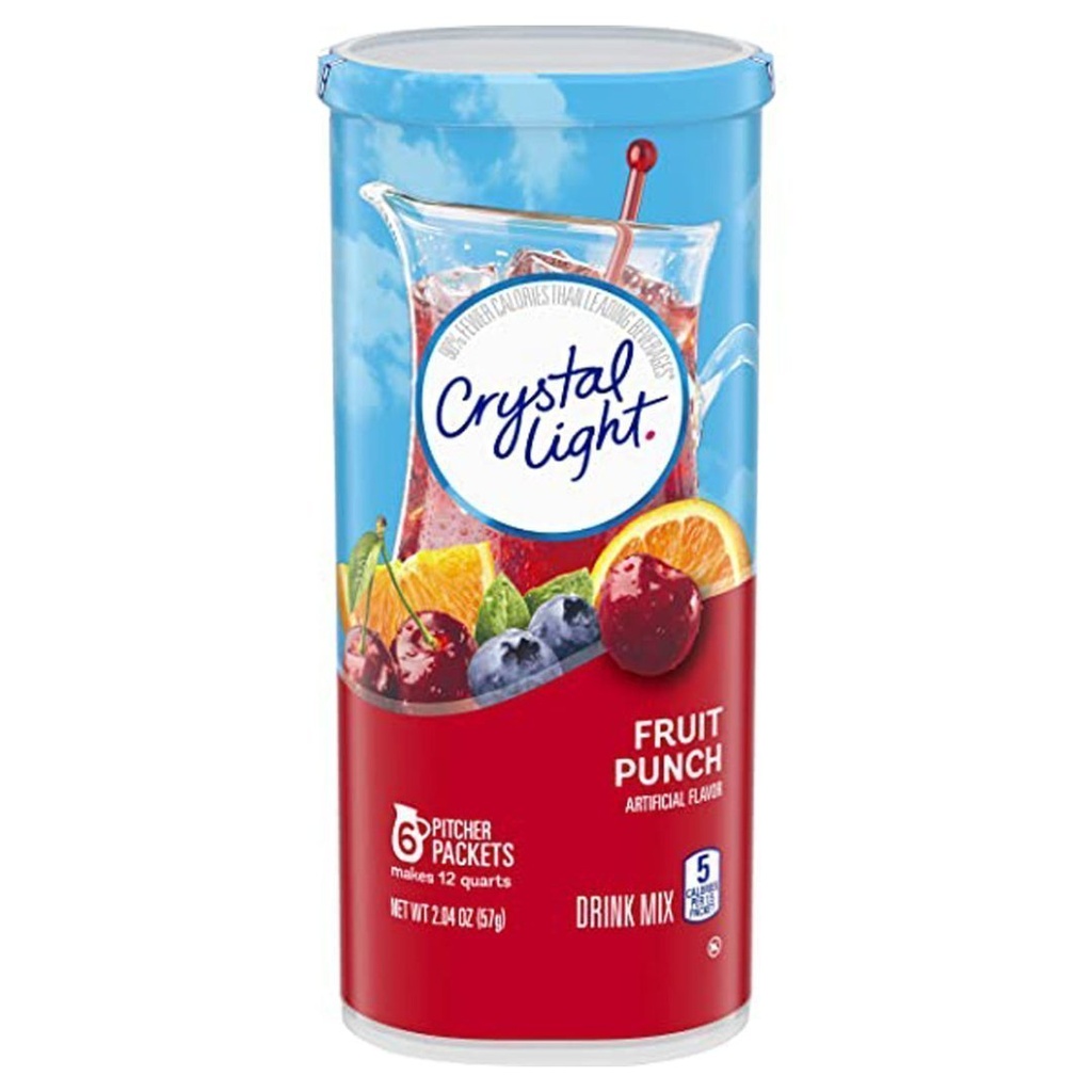 Crystal Light Fruit Punch, 6 Pack De Jarra / 44.3g