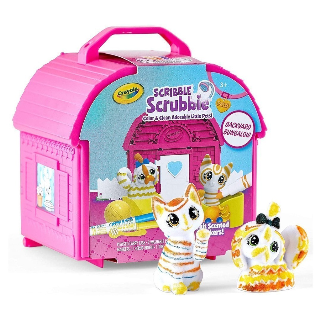 Crayola Scribble Scrubbie Mascotas, Juego De Patio Trasero Color y Lavado