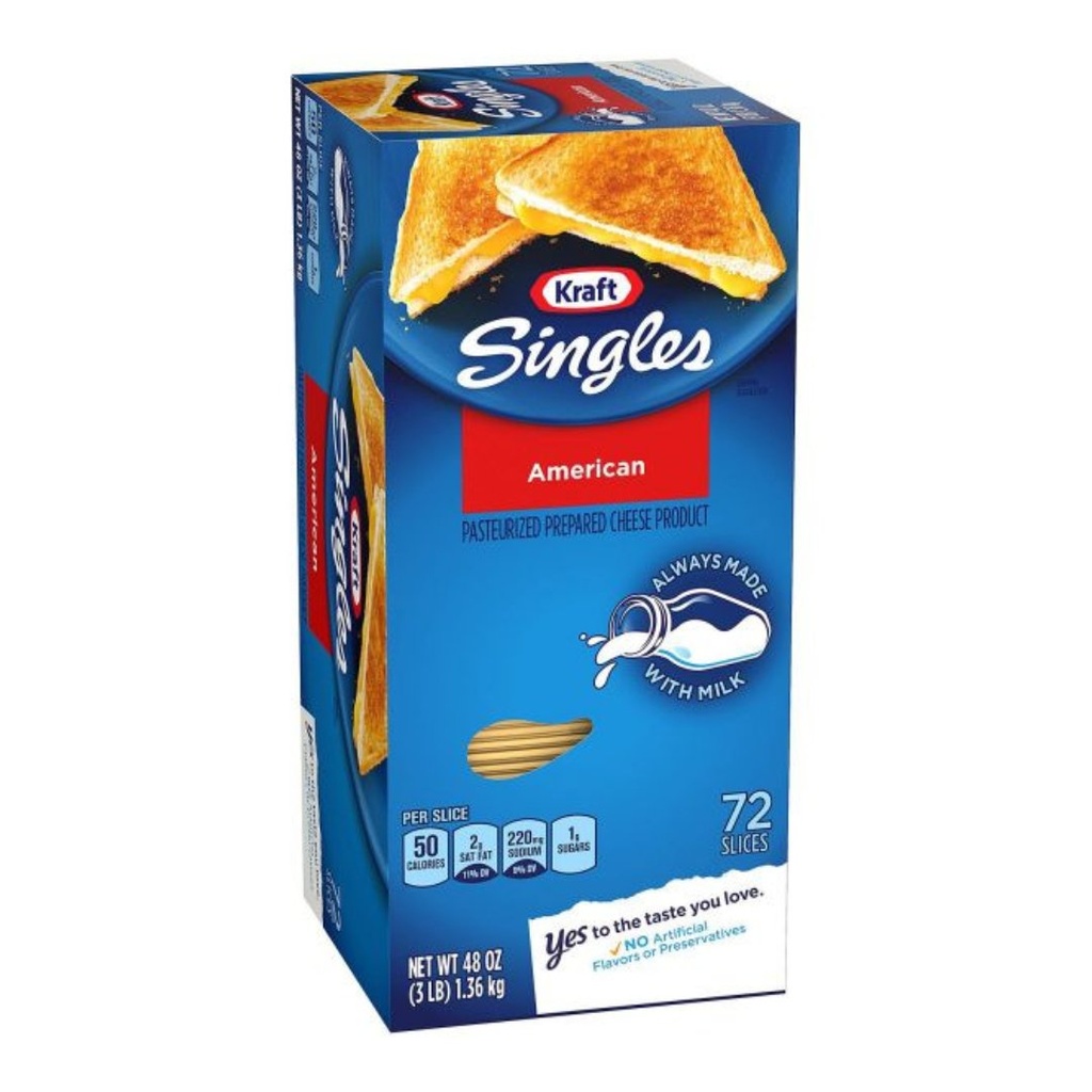 Queso Americano Facilistas Kraft, 72 Pack