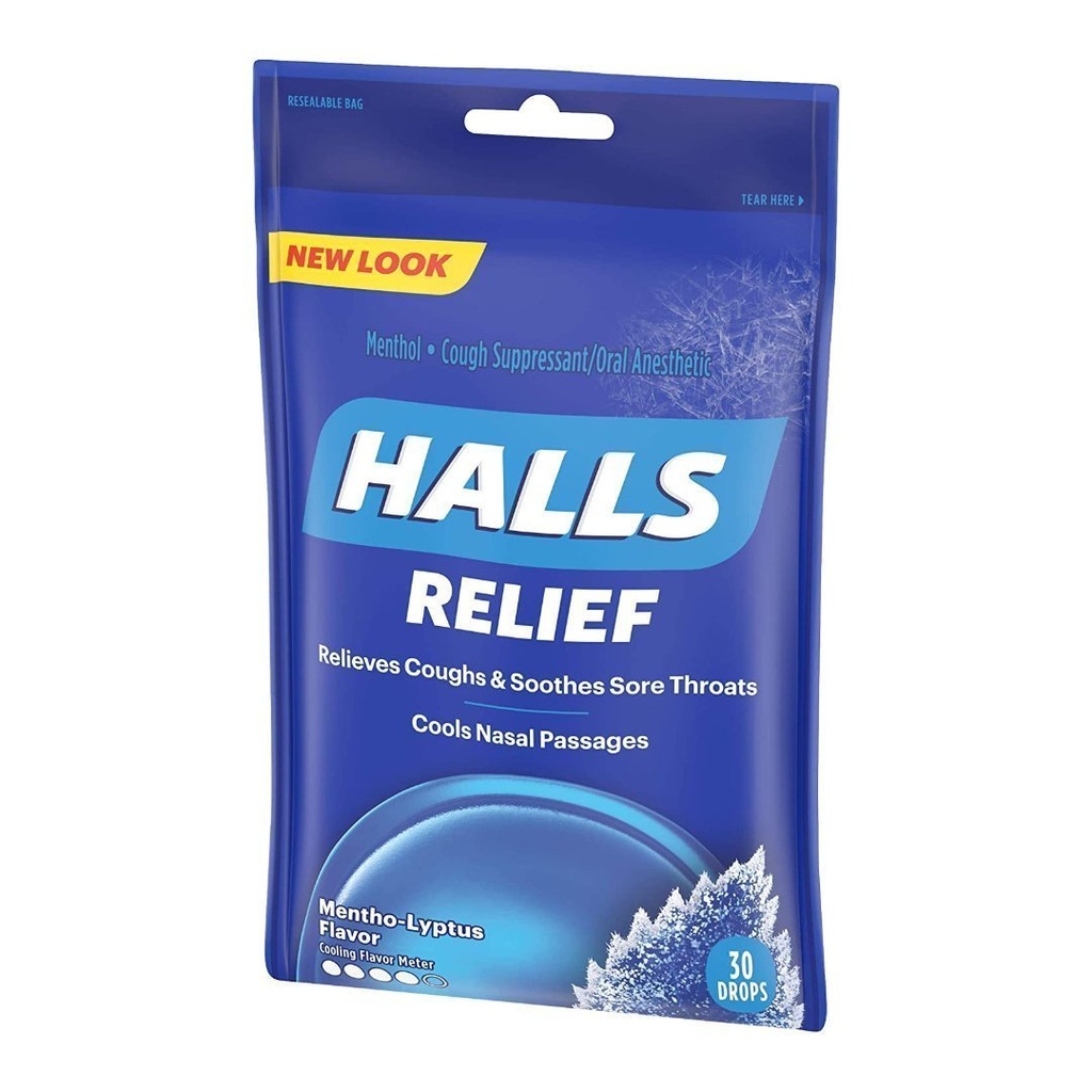 Halls Relief Mentho-Lyptus / 30 Pack