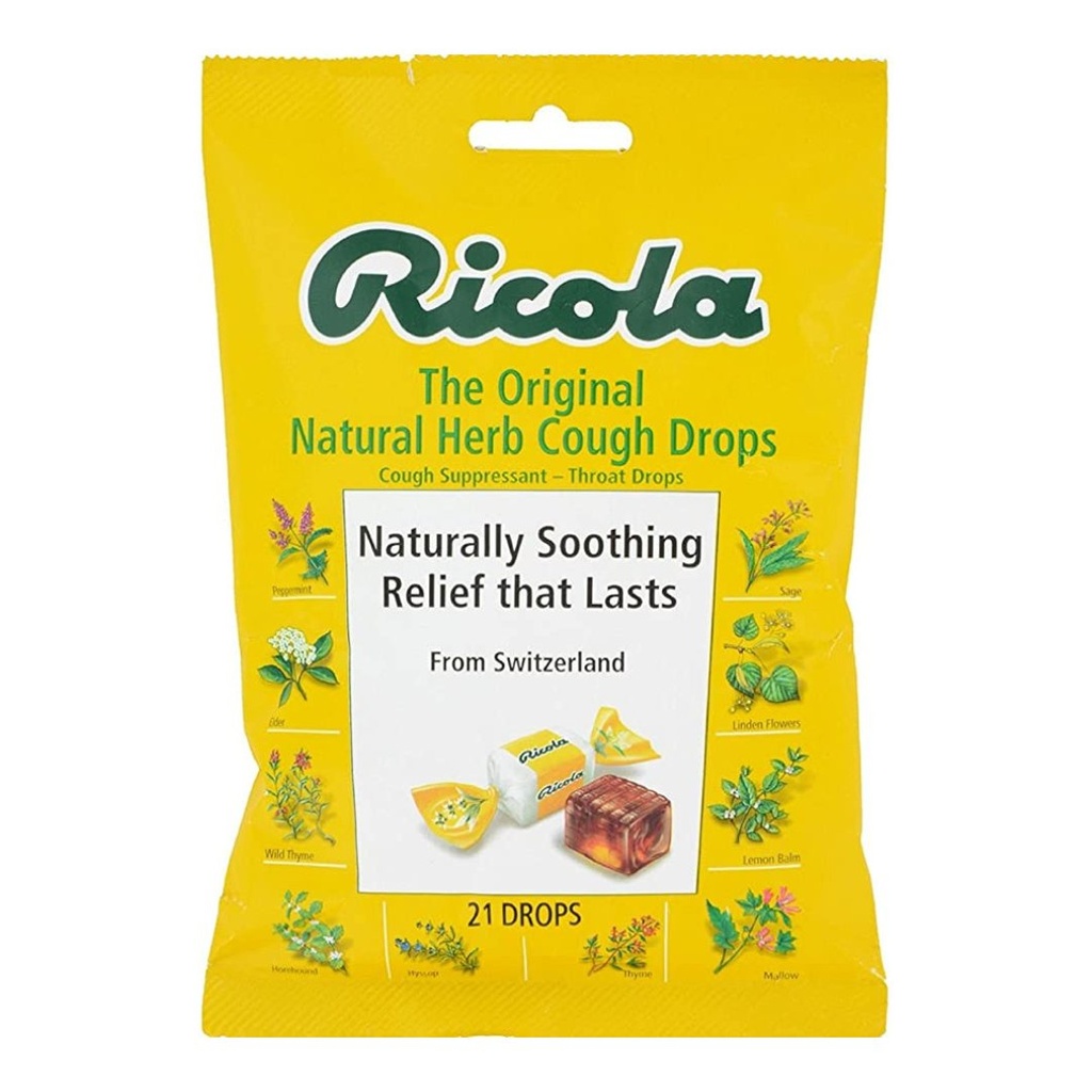 Caramelos De Alivio Natural Sabor Original, Ricola / 21 Pack