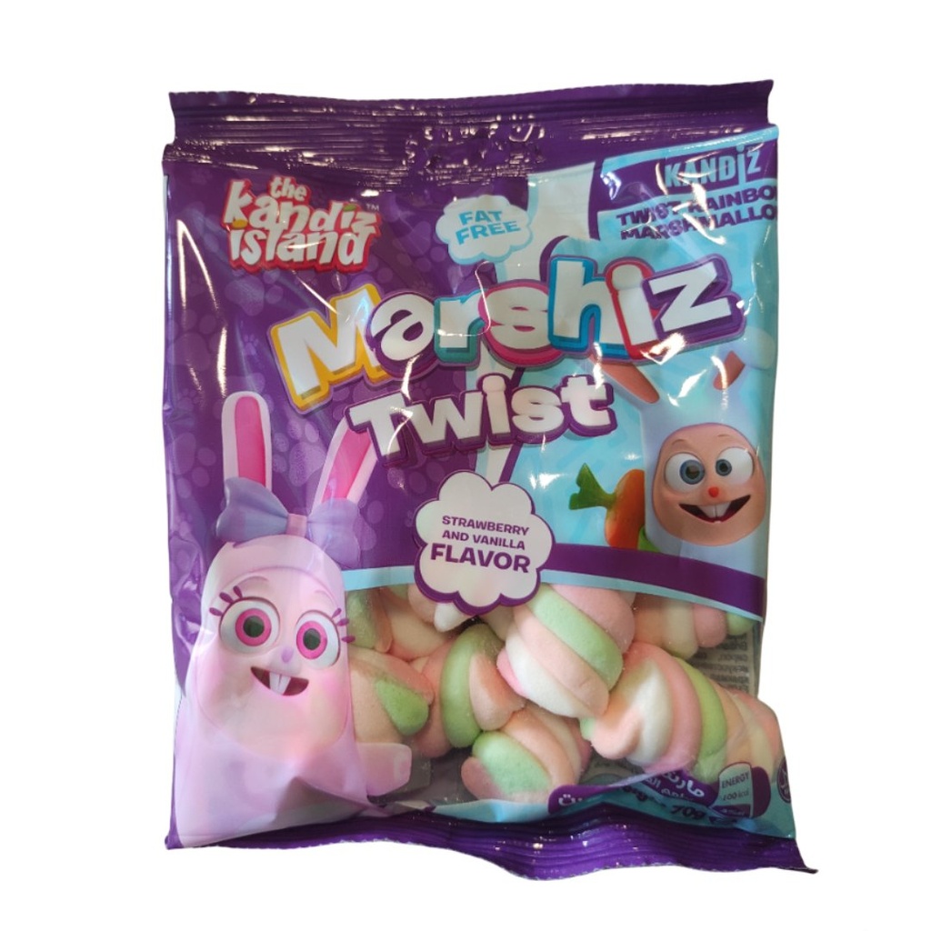 Marshmallow Halal De Arcoiris Sabor Fresa y Vainilla, The Kandiz Island / 70g