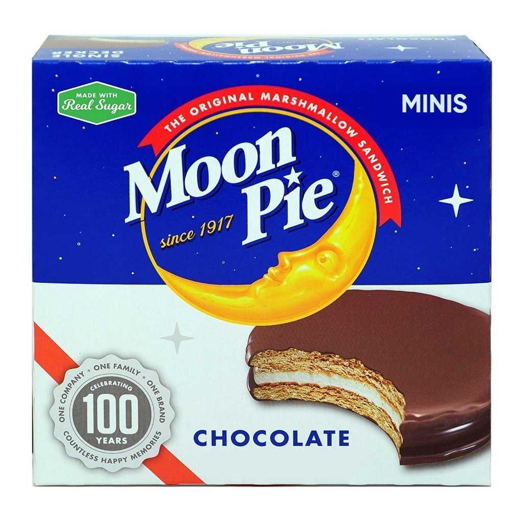 Galletas Sándwich Minis De Chocolate, Moon Pie / 36 Pack / 1.02 Kg