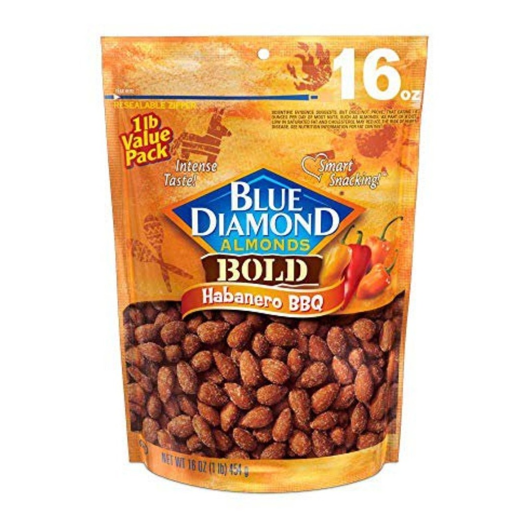 Almendras de BBQ Picante, Blue Diamond / 454g