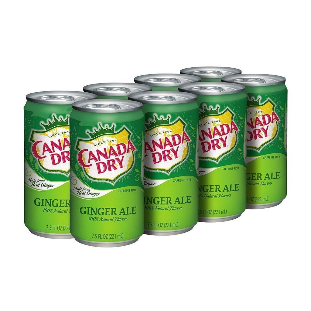 Refresco Mini Ginger Ale, Canada Dry / 30 Pack / 221mL