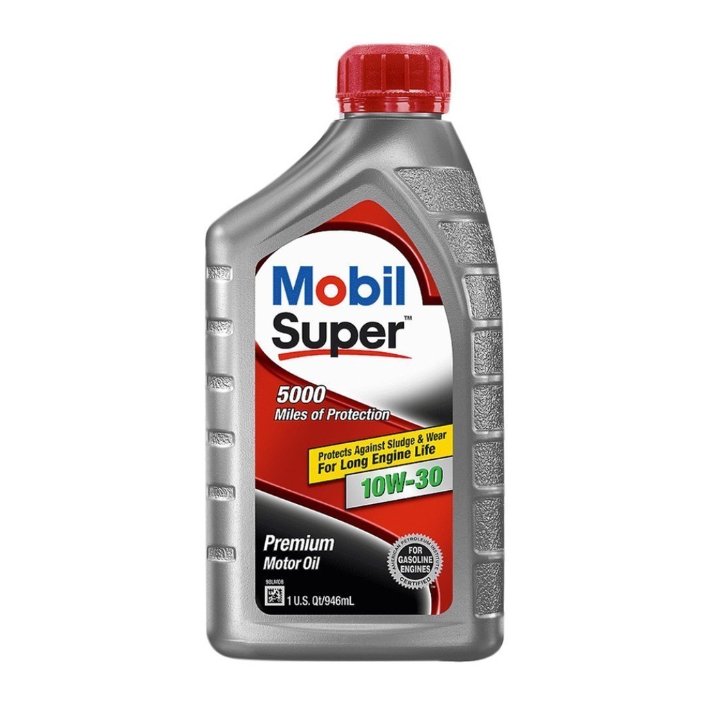 Aceite De Motor 5000 10W-30 Semi Sintético, Mobil Super / 6 Pack / 946mL