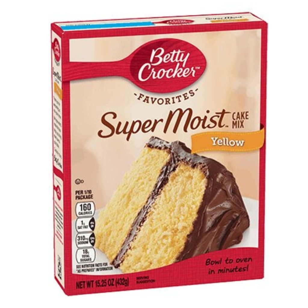 Mezcla De Torta Super Moist - Yellow, Betty Crocker / 432g