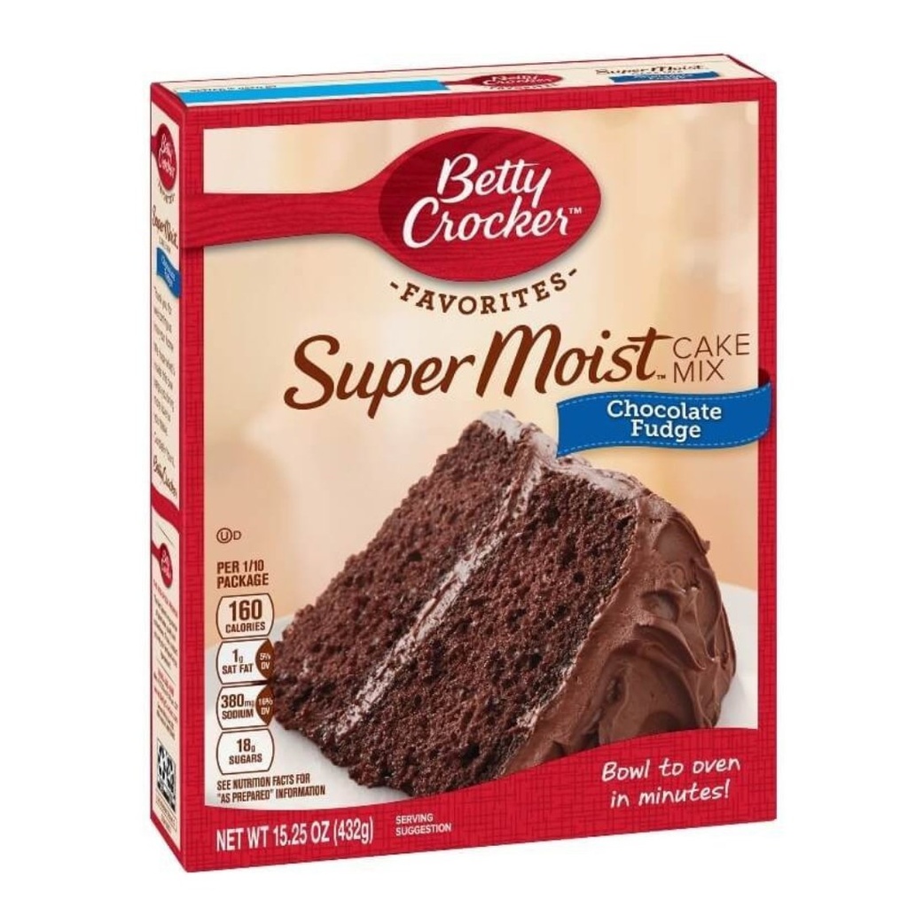 Mezcla De Torta Super Moist - Chocolate Fudge, Betty Crocker / 432g