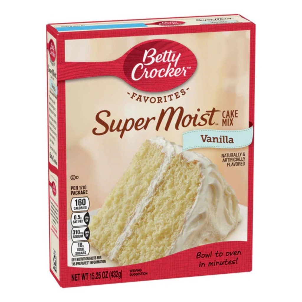 Mezcla De Torta Super Moist - Vainilla, Betty Crocker / 432g