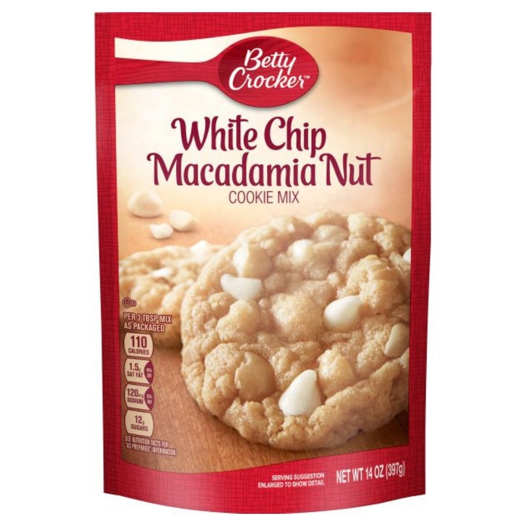 Mezcla Para Galletas De Chocolate Blanco Y Nuez De Macadamia, Betty Crocker / 397g