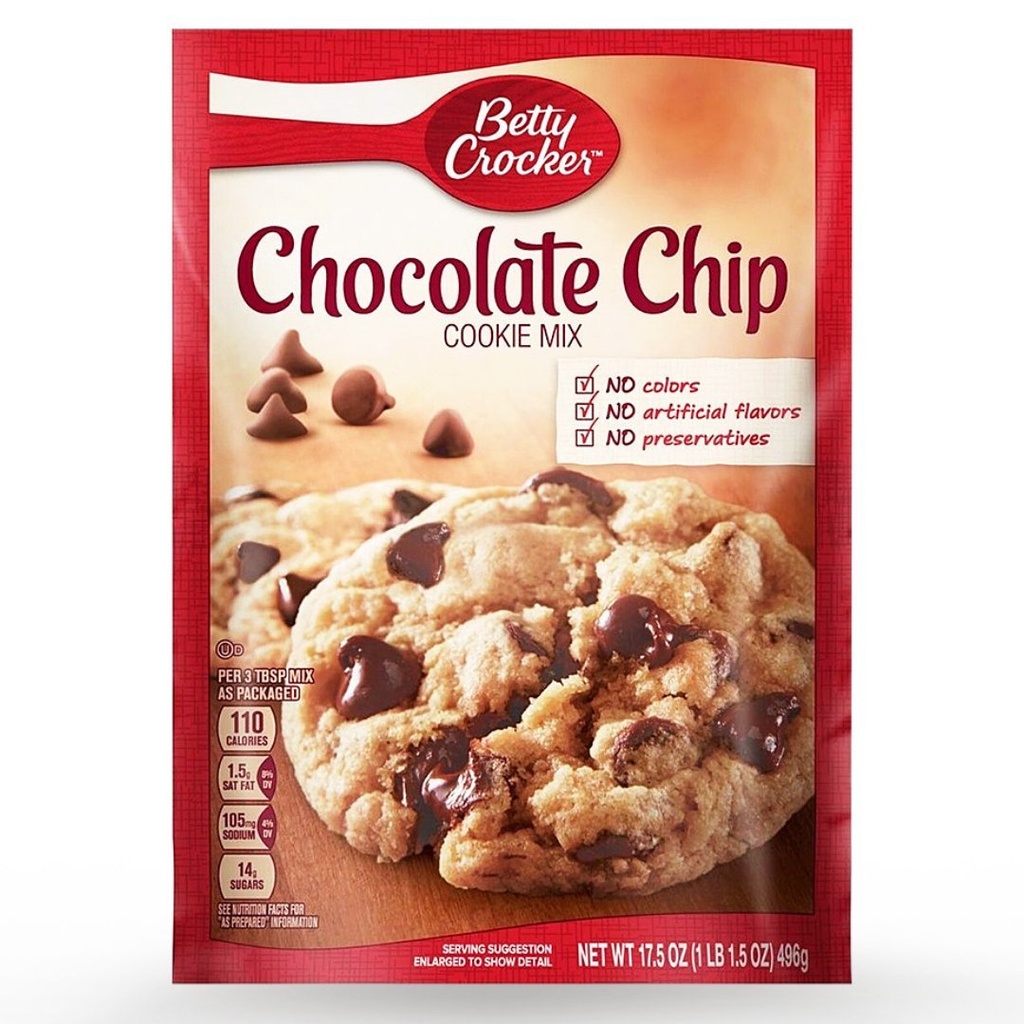 Betty Crocker Mezcla Para Galletas De Chocolate Chip / 496g