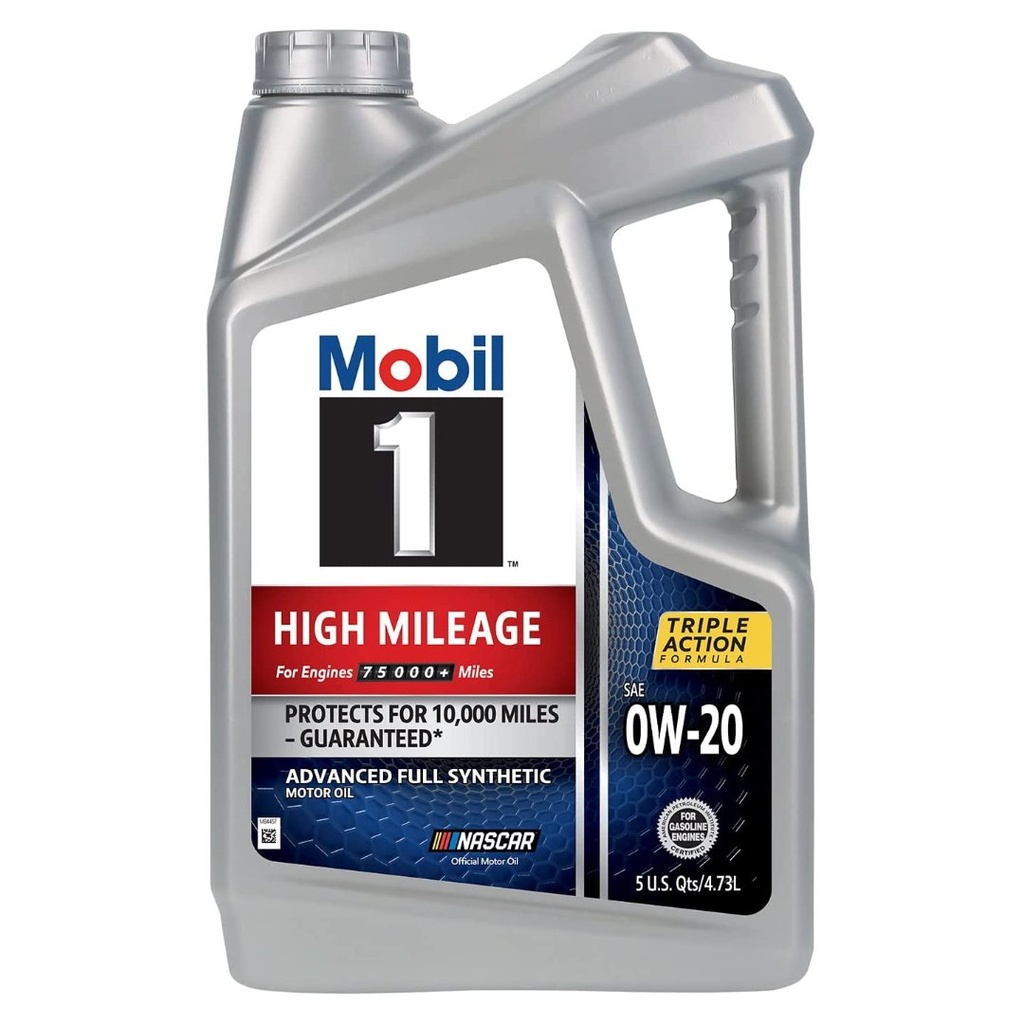 Aceite de Motor Sintético Mobil 1 High Mileage 0W-20 / 6 Pack 946ml