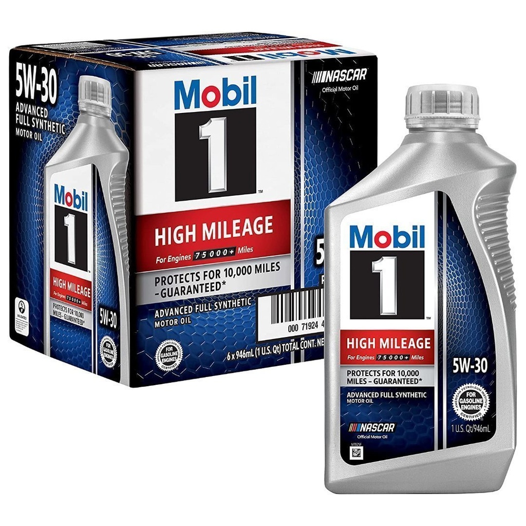 Aceite de Motor Sintético Mobil 1 High Mileage 5W-30 / 6 Pack 946ml