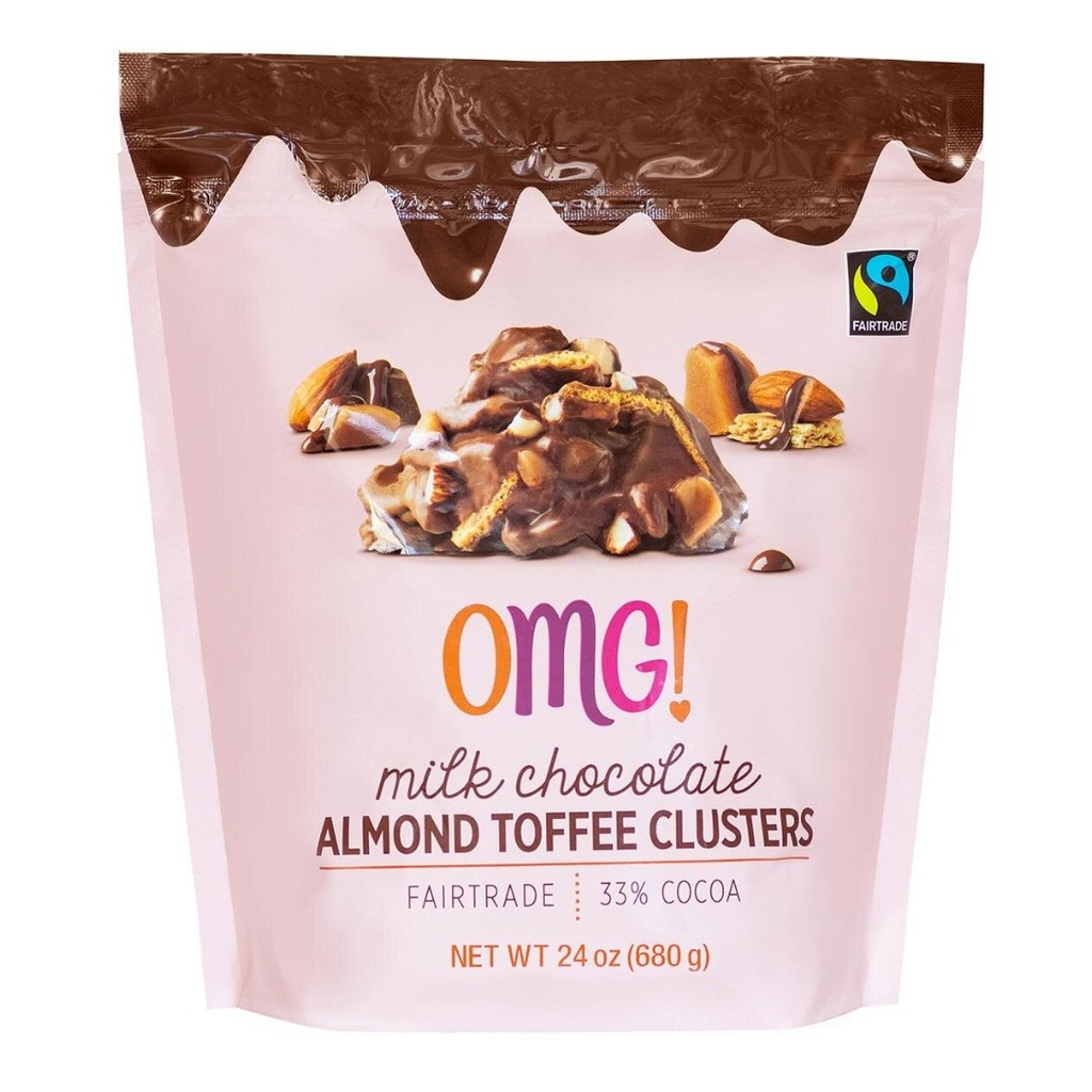 Bocadillos Acaramelados Con Almendras, Chocolate Con Leche y Obleas Crujientes, OMG / 680g