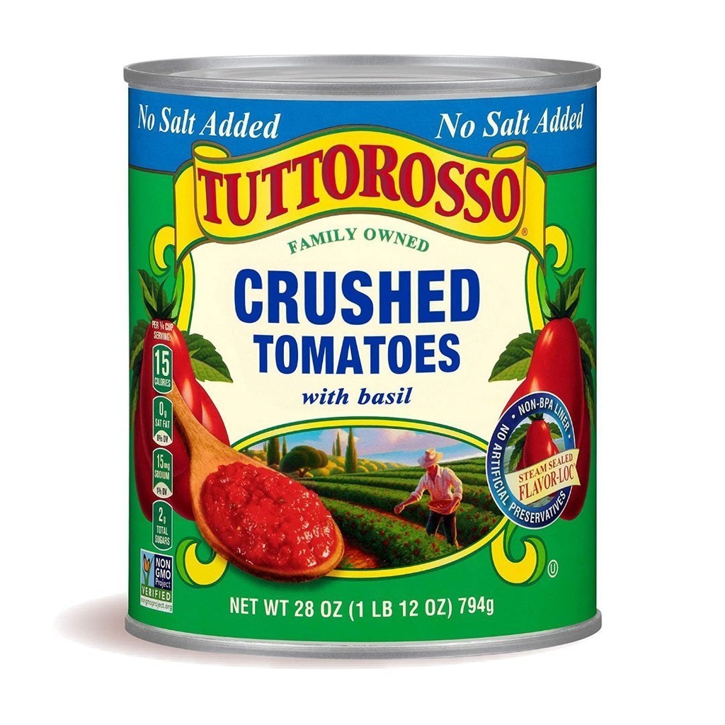 Tomates Triturados Con Albahaca Sin Sal Añadida, Tuttorosso / 794g