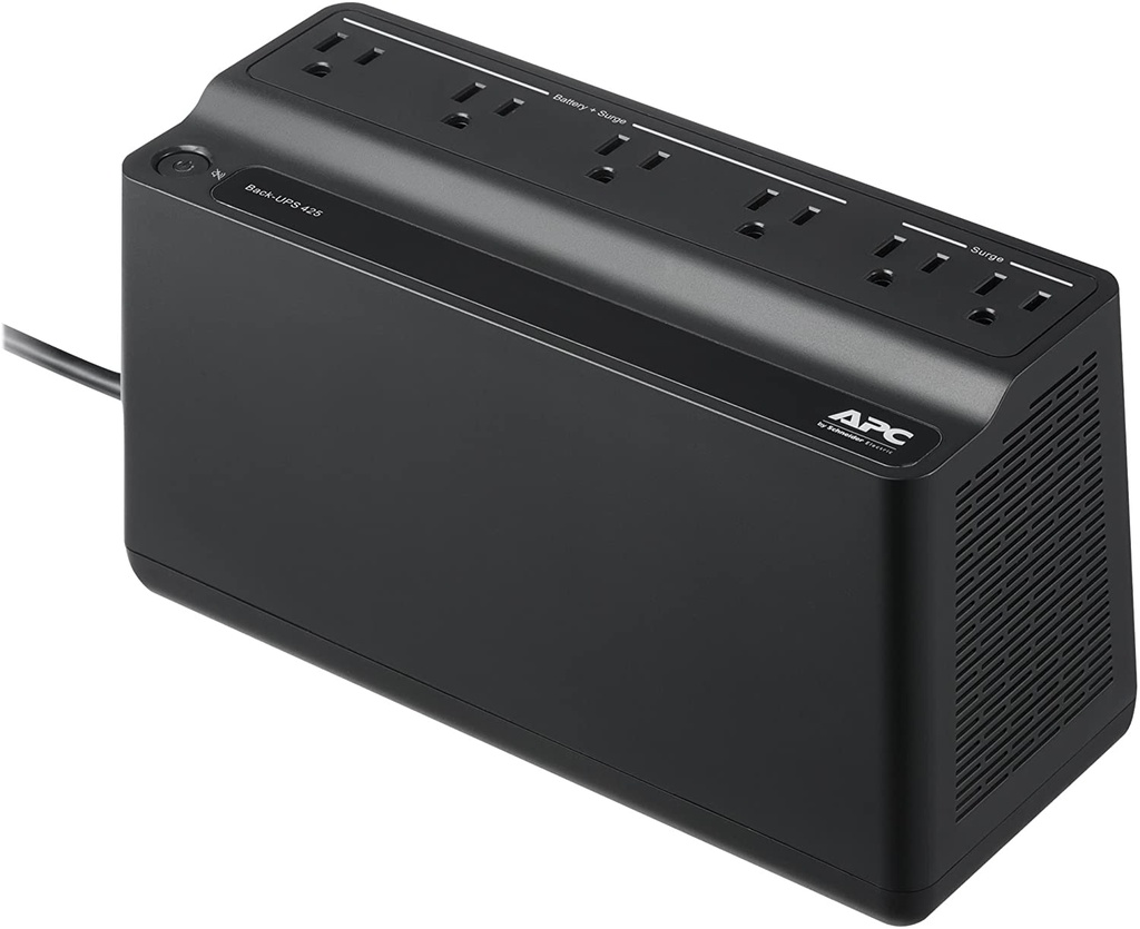 Back-UPS Respaldo De Batería / 425 VA / 255 W / 6 Tomas De Salida / 45 Minutos De Tiempo De Respaldo - APC by Schneider Electric