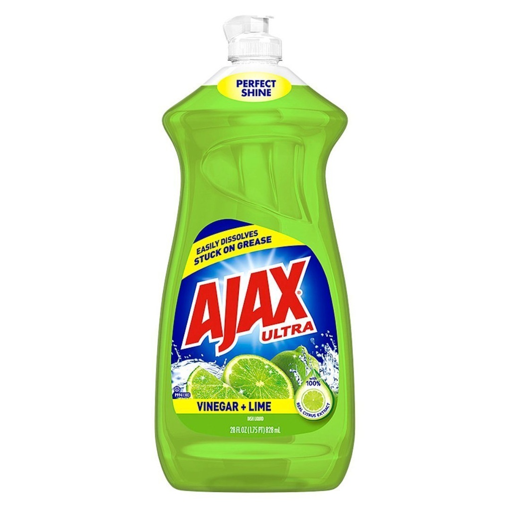 Lavaplatos Liquido Ajax Ultra Vinagre - Limón / 828mL