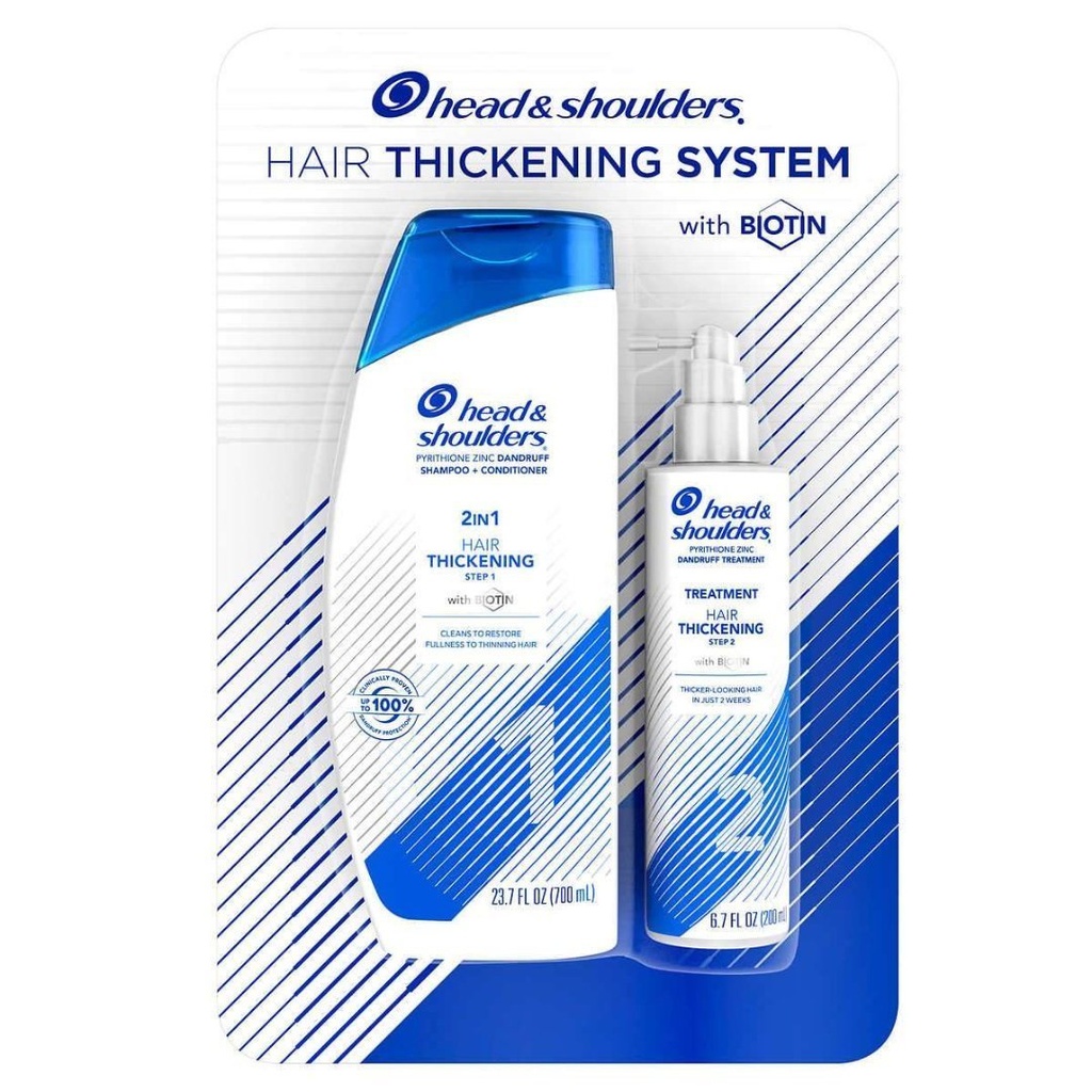 Tratamiento y Champú 2en1 Con Biotin Para Engrosar El Cabello, Head&amp;Shoulders / 700mL / 200mL