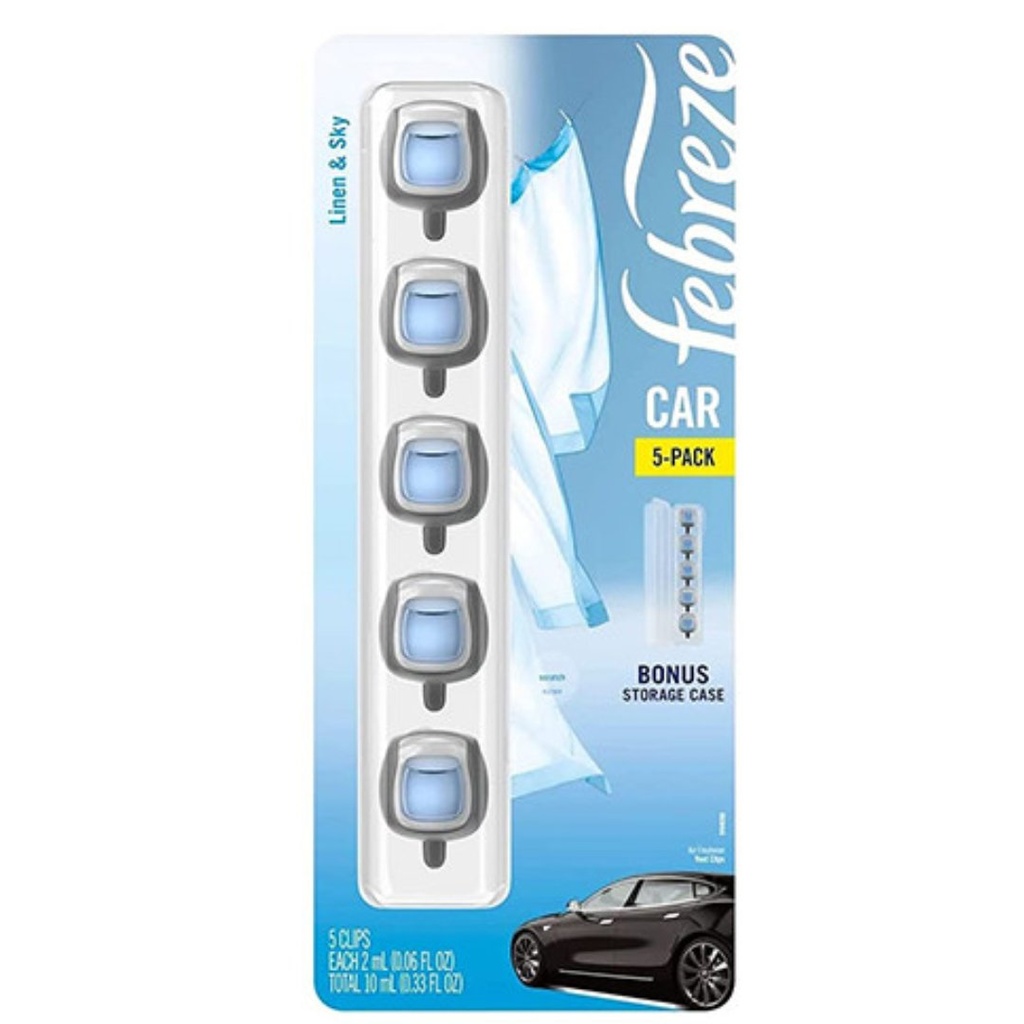 Ambientadores Para Carro Linen &amp; Sky, Febreze / 5 Pack / 10mL