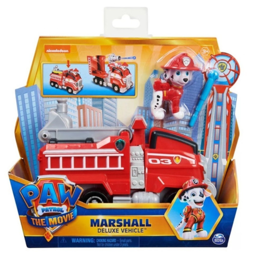Paw Patrol Deluxe Marshall -  Camión De Bomberos Transformable / 3+ Años