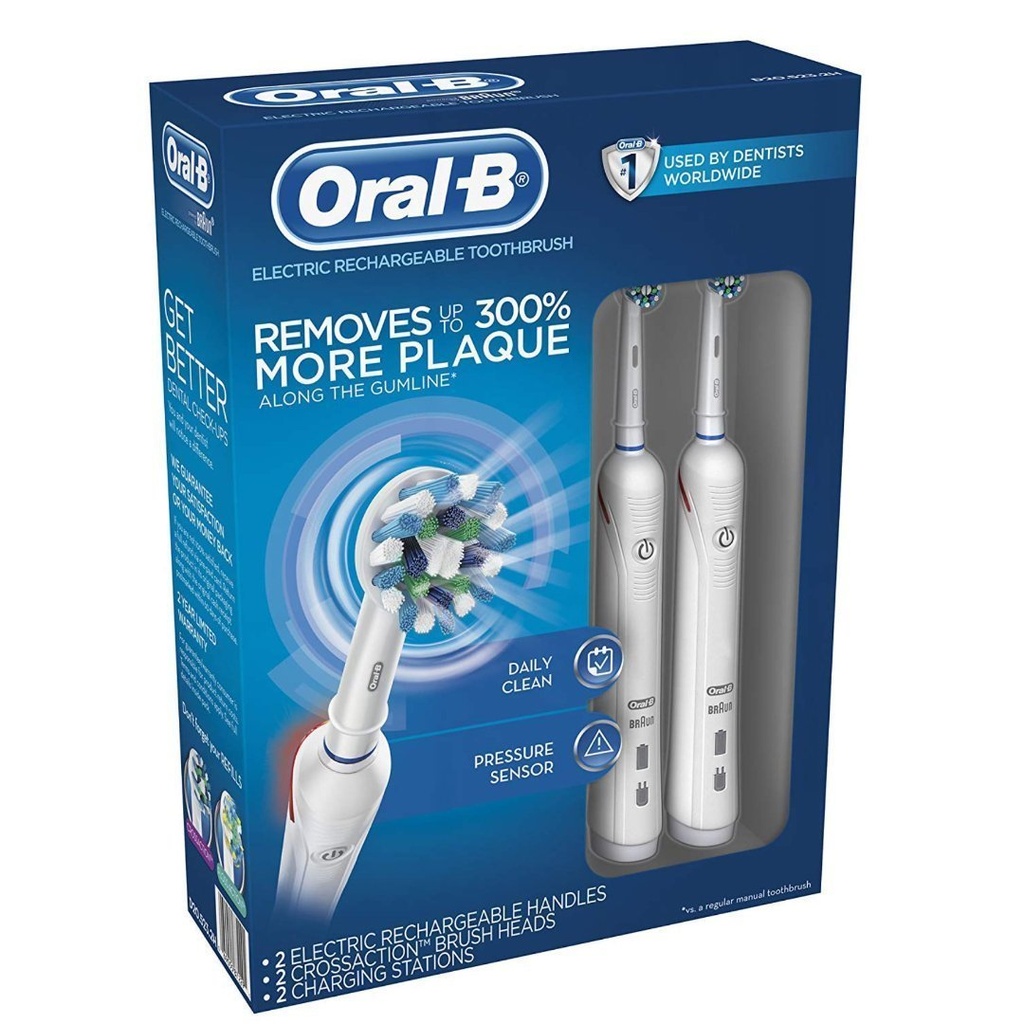 Cepillo Dental Eléctrico Recargable CrossAction, Oral-B / 2 Pack