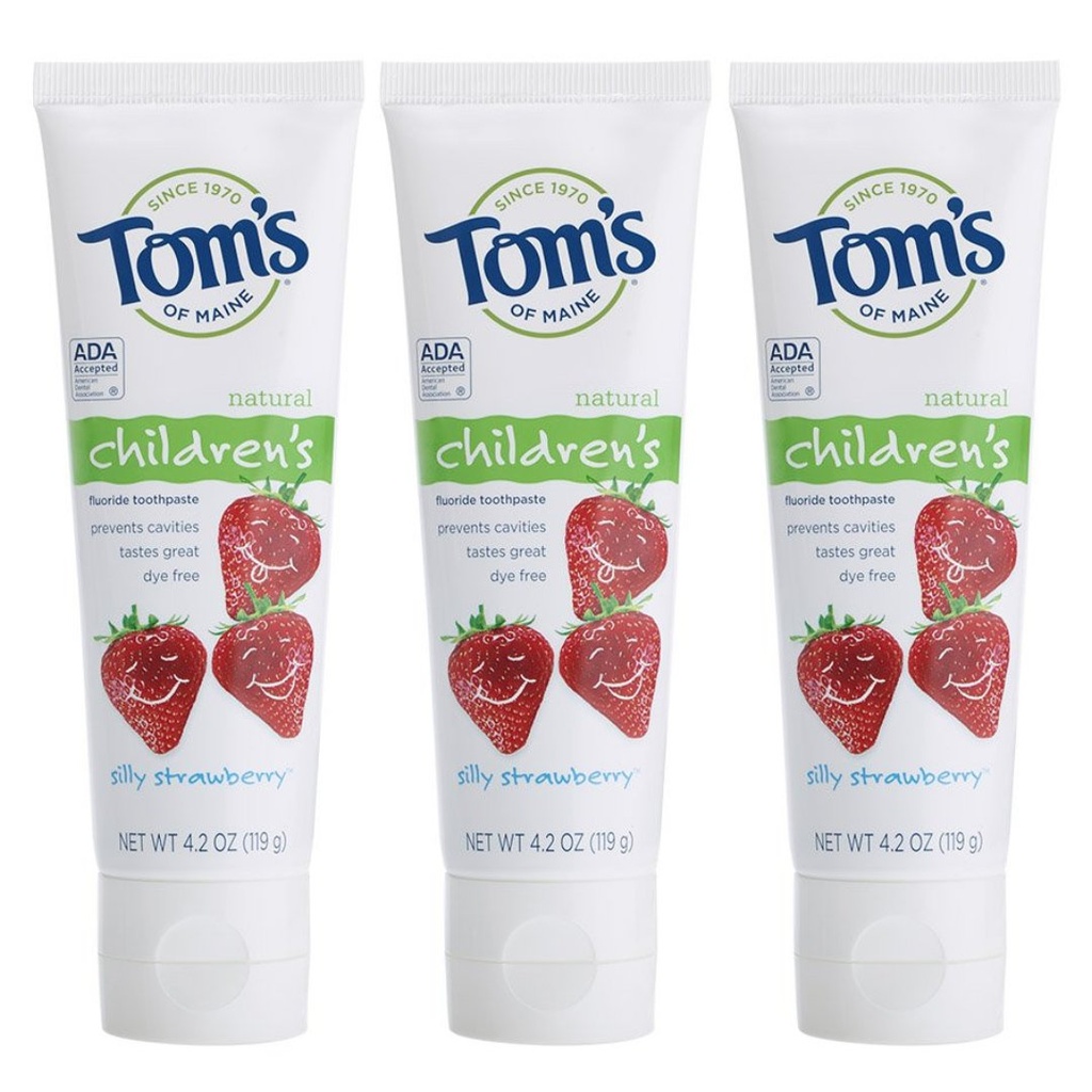 Pasta Dental Para Niños Protección Contra Las Caries Con Flúor Sabor Fresa, Tom’s of Maine / 3 Pack / 150g