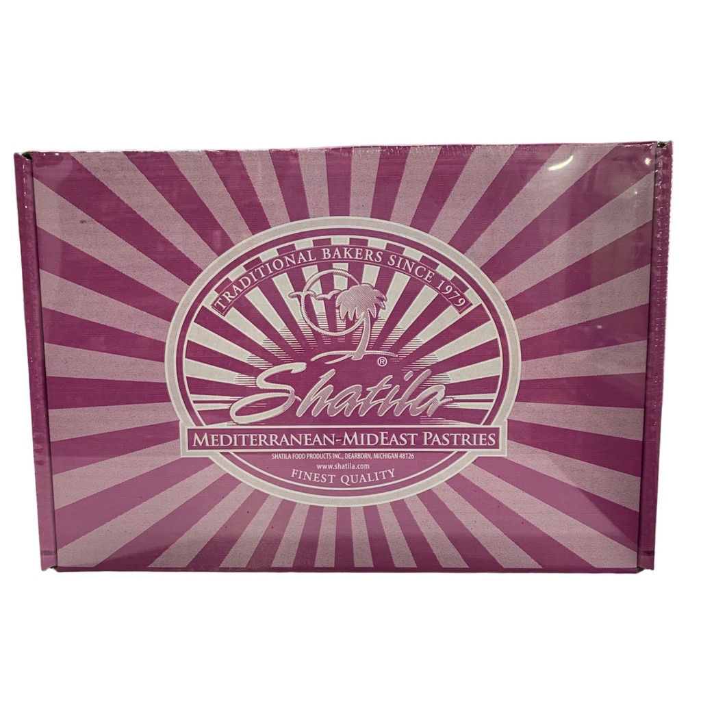 Dulce Árabe Baklawa - Mahmoul Mixto Shatila Media Bandeja / 1.3 Kg / 15 Piezas