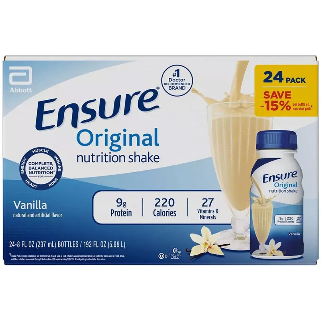 Batido Nutricional, Ensure Original Vainilla / 24 Pack / 237 mL