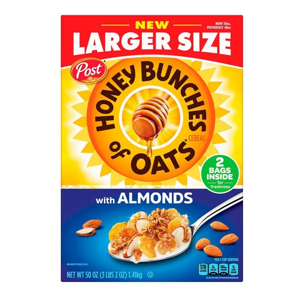 Cereal Con Almendras Post Honey Bunches Of Oats / 2 Pack / 1.41 Kg