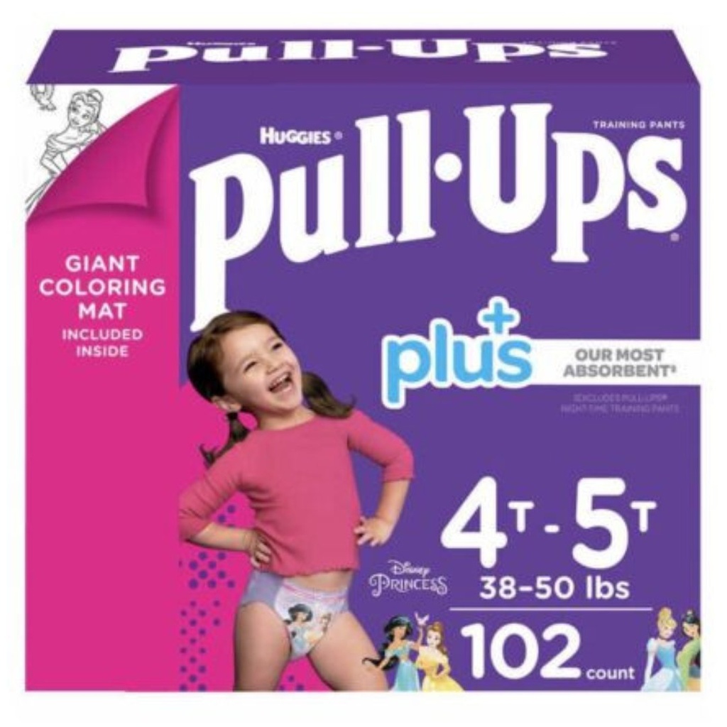 Pañales De Entrenamiento Pull Ups De Princesas De Disney, Huggies / Talla 4T-5T / 102 Pack