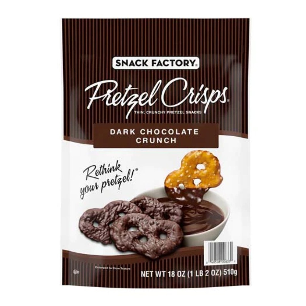 Pretzel Crocante Con Chocolate Amargo, Snack Factory / 510g