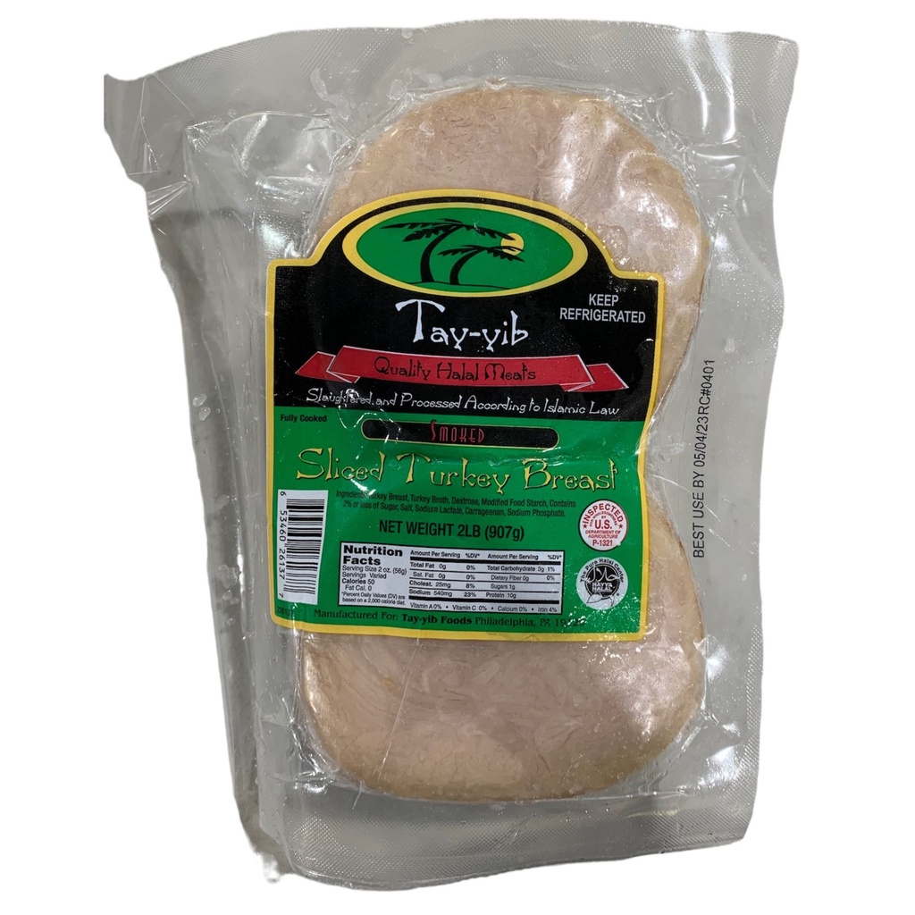 Pechuga De Pavo Rebanada Halal, Tay-Yib / 907g
