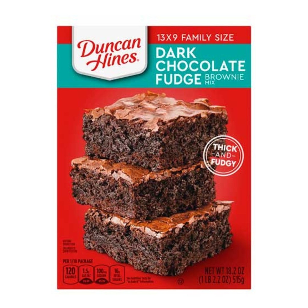 Mezcla De Brownie Dark Chocolate Fudge, Duncan Hines / 515g