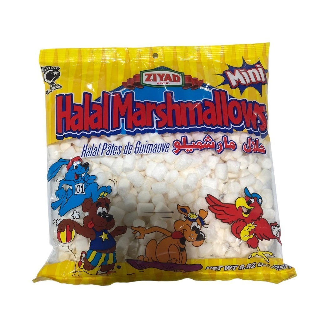 Marshmallows Halal Blancos Mini Ziyad, 250g