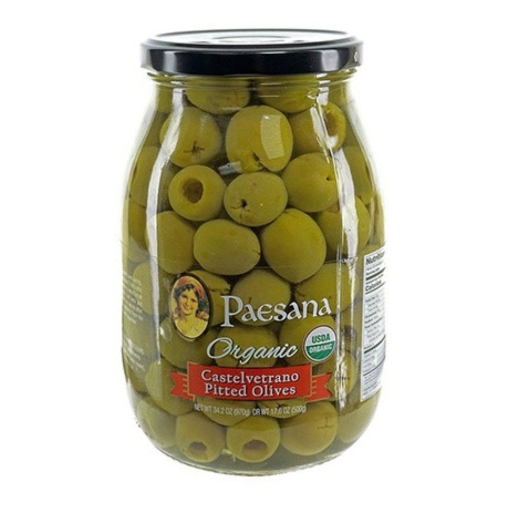 Aceituna Castelvetrano Orgánica Sin Hueso, Paesana / 500g