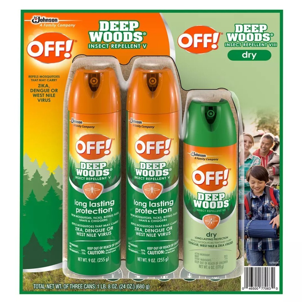 Repelente De Insectos Seco, Protección De Mayor Duración, OFF / 2 Pack 255g / 1 Pack 170g
