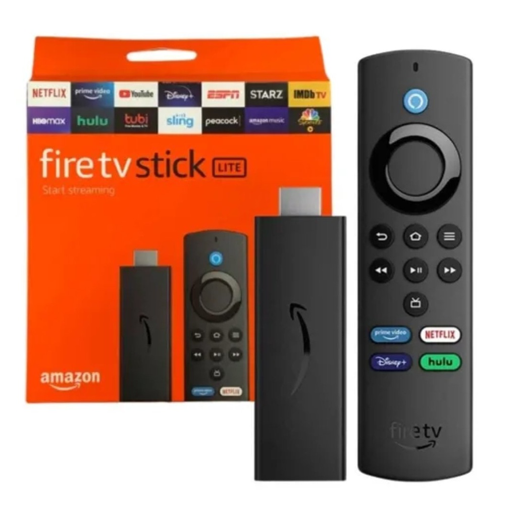 Reproductor De Streaming Amazon Fire TV Stick Lite 2022 / Alexa Voice Remote, Incluye Control De TV*