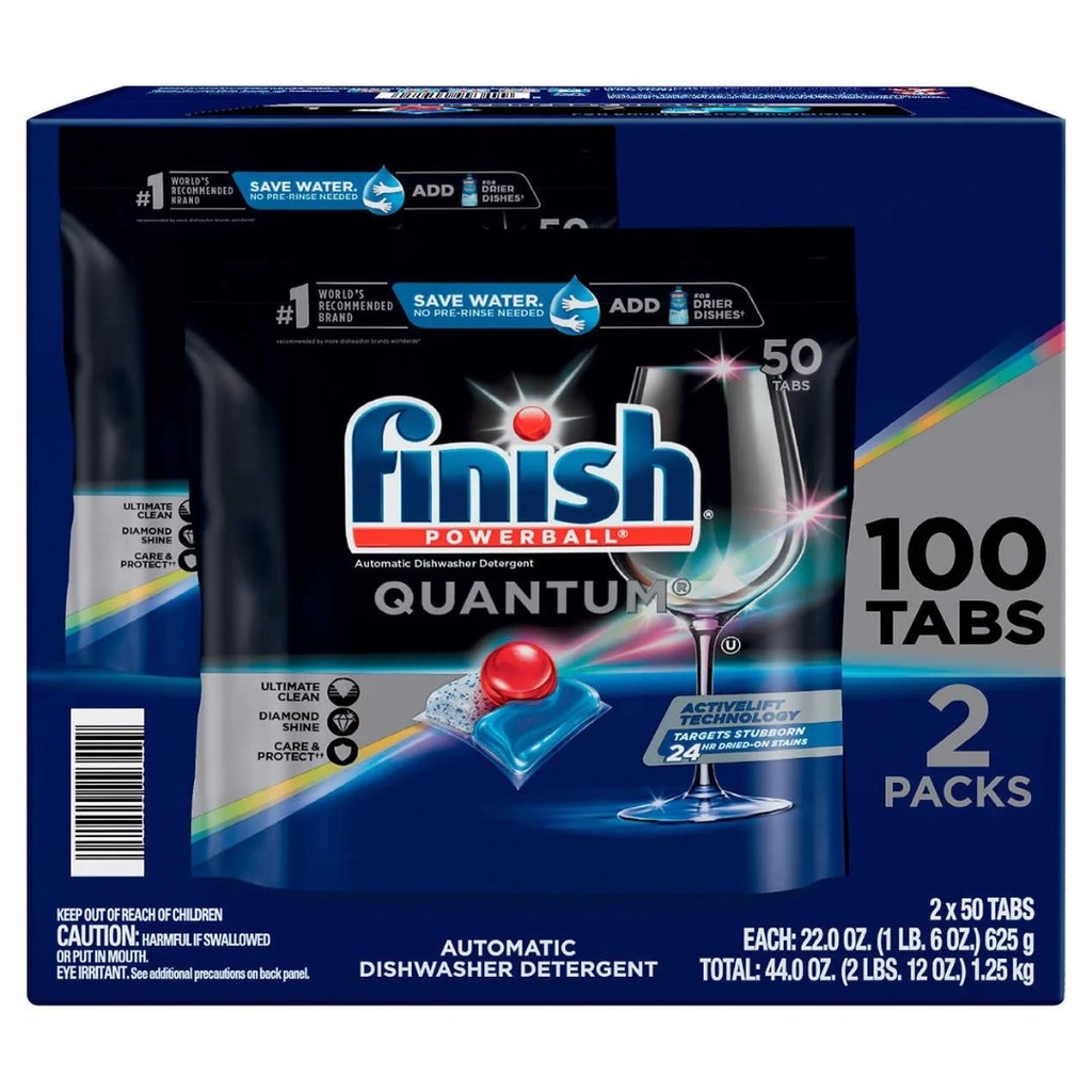 Finish Pastillas De Detergente Para Lavavajillas / 100 Unidades