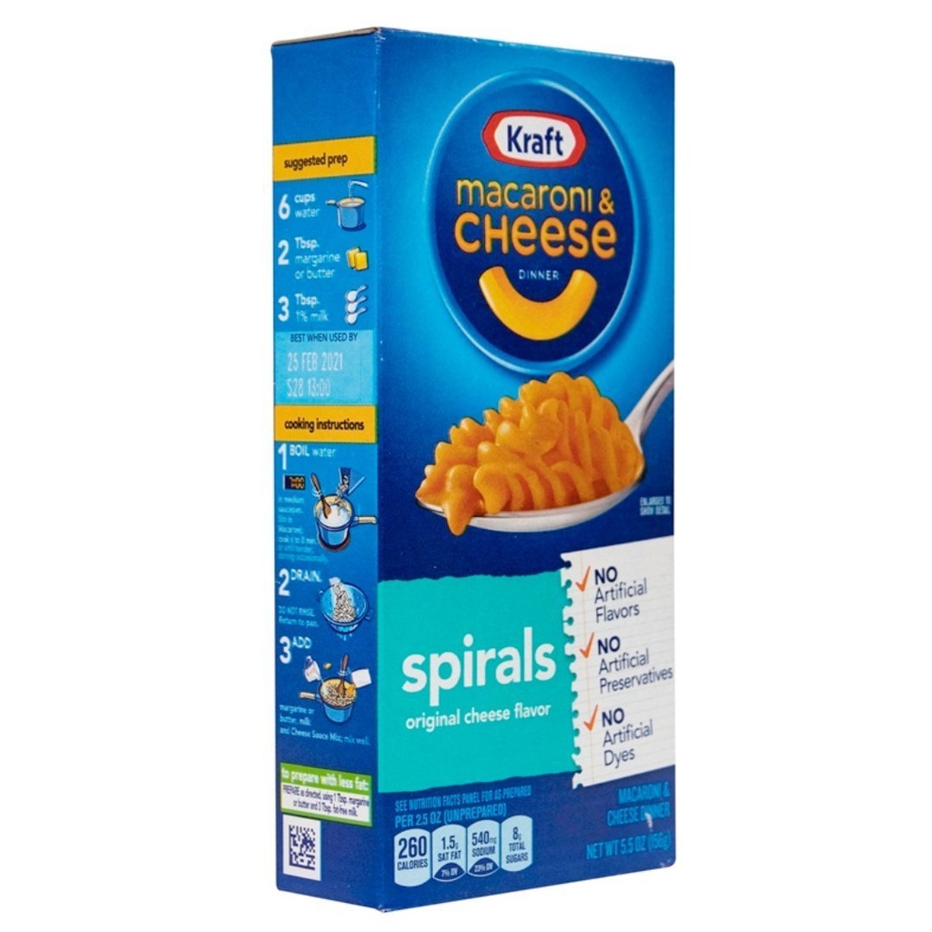 Macarrones &amp; Cheese Spirals Original, Kraft / 156g