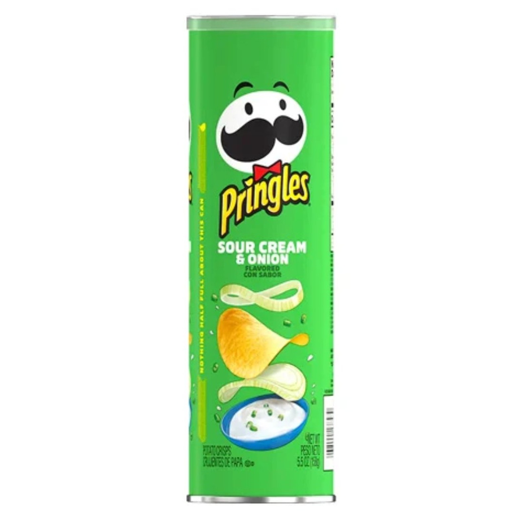 Papas Pringles Crema Agria y Cebolla, 158g