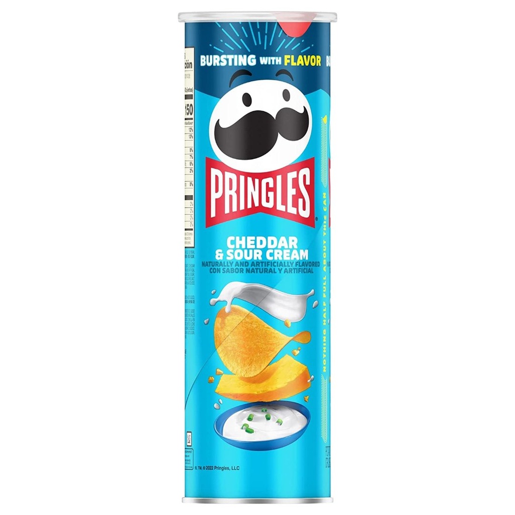 Papas Pringles Cheddar &amp; Crema Agria, 158g