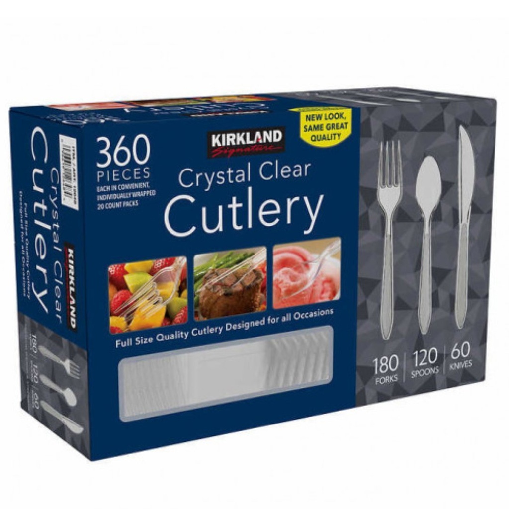 Cubiertos Transparentes, Kirkland Signature / 360 Pack Variados