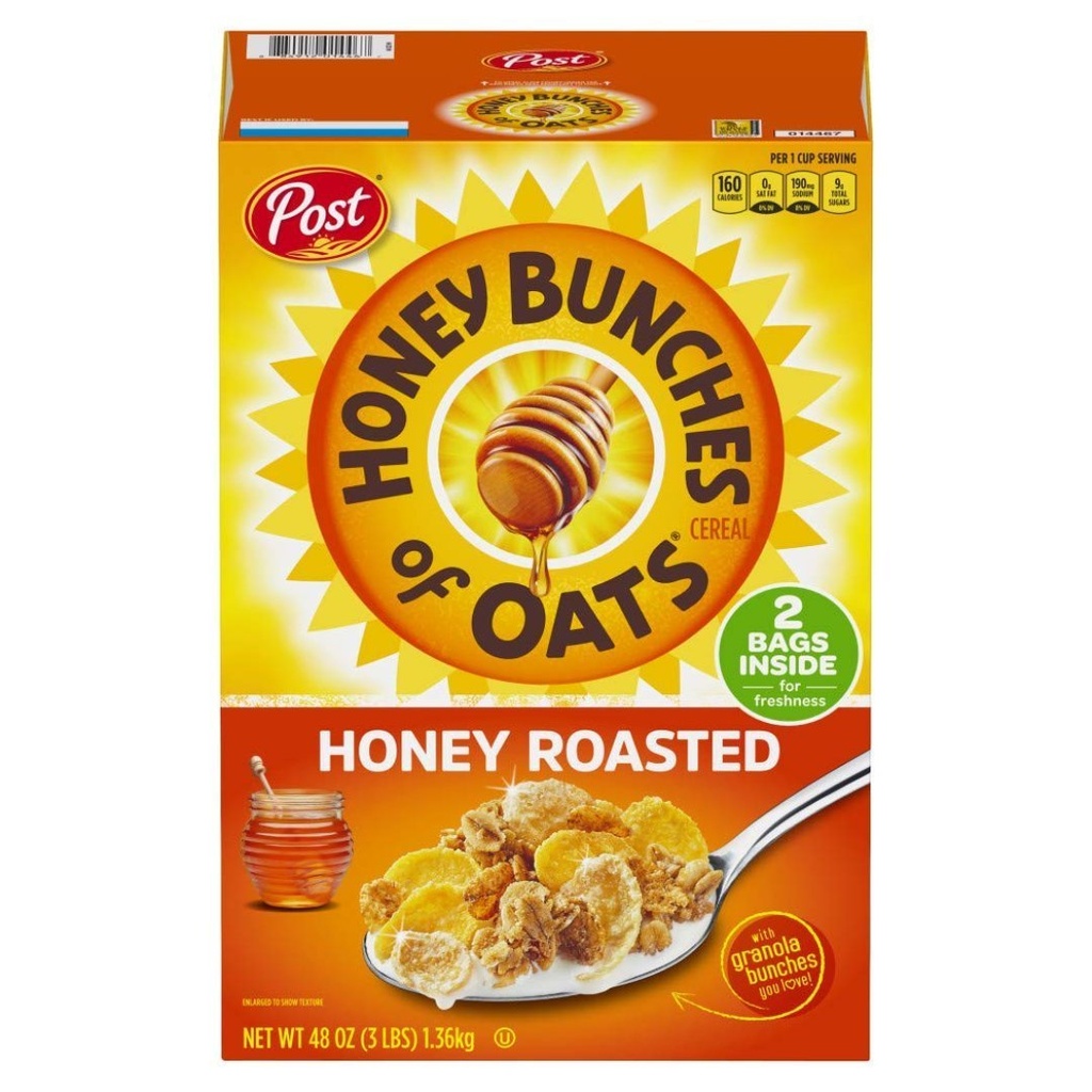 Cereal Post Honey Bunches Of Oats / 2 Pack / 1.36 Kg