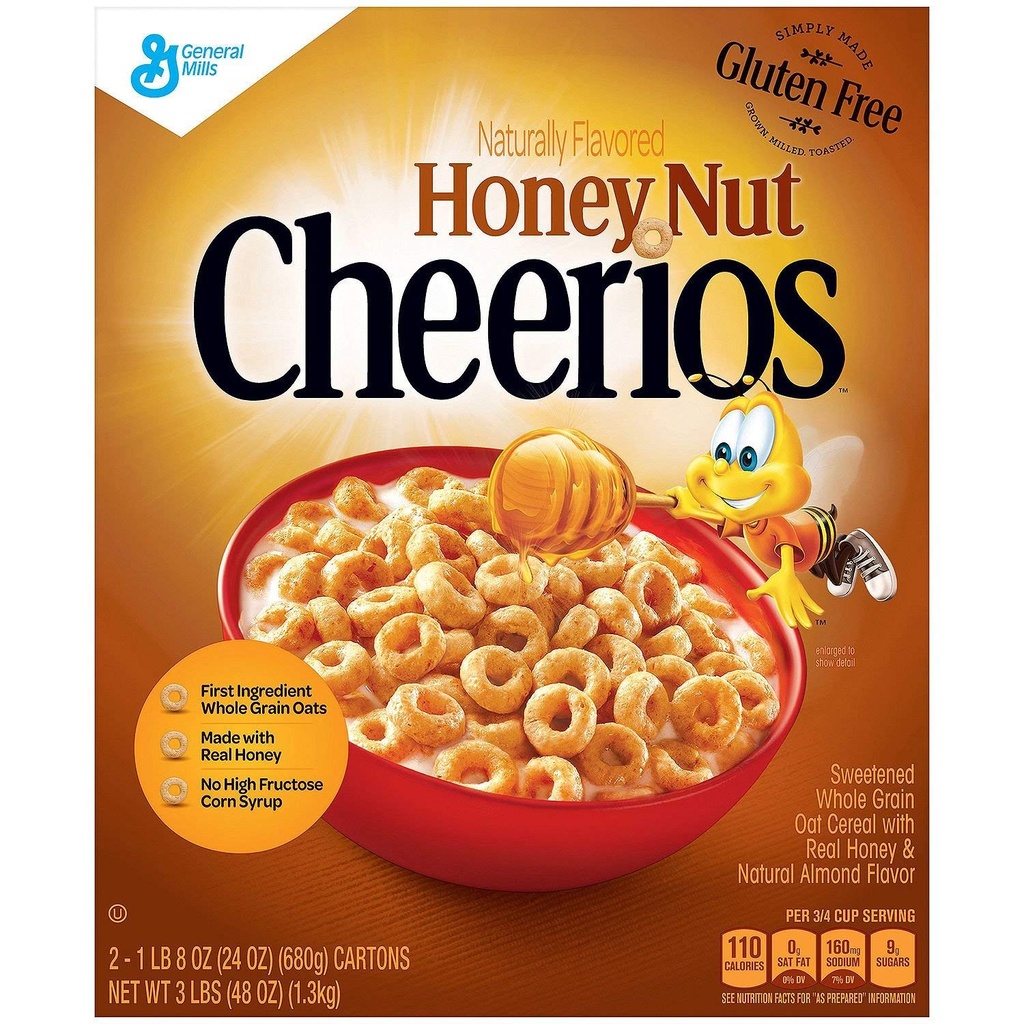 General Mills Cereal Cheerios Honey Nut / 680gr