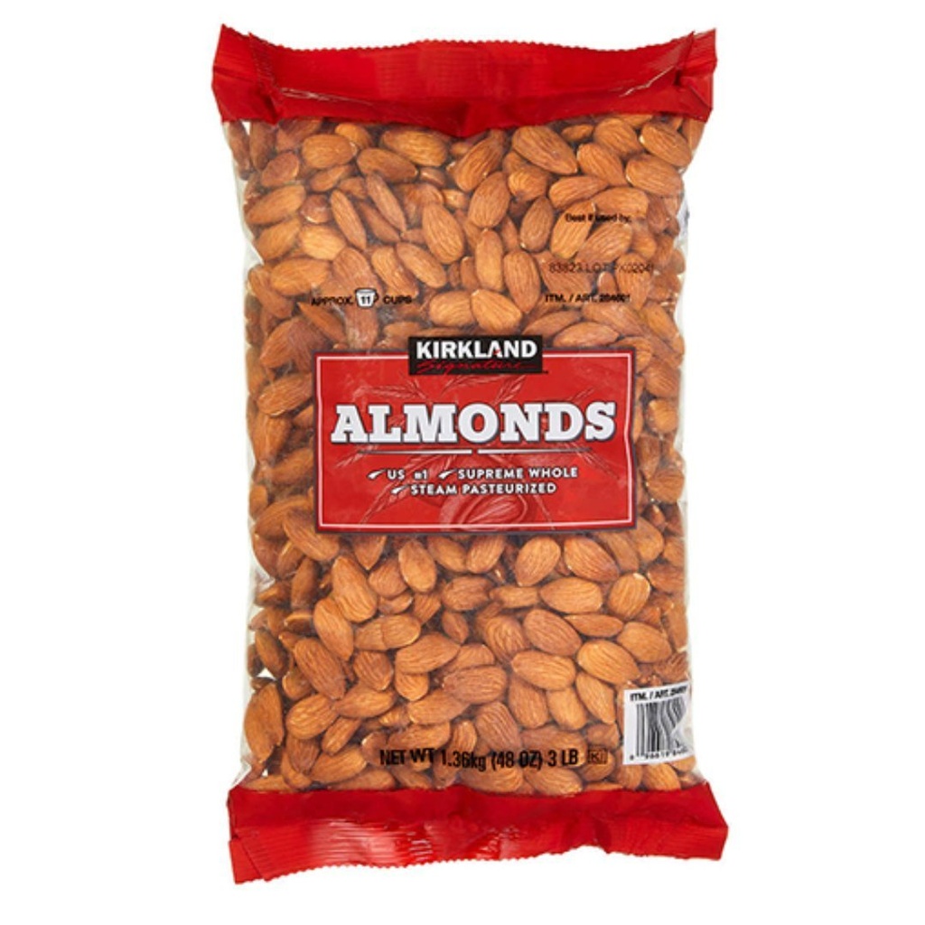 Kirkland Signature / Almendras Enteras Pasteurizadas Al Vapor / 1.36Kg.